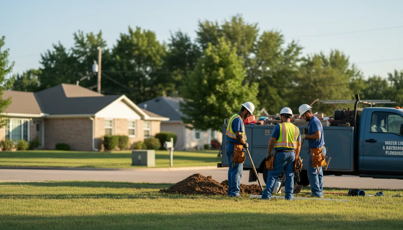 Residential water line and bathroom plumbing service in Valparaiso, NE